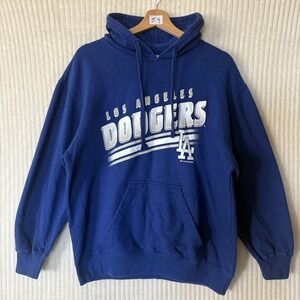 Los Angeles Dodgers 2016 Dynasty MLB Blue Logo Pullover Hoodie Sz Medium